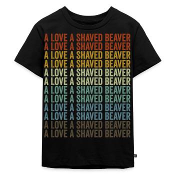Un amour Un castor rasé - T-shirt Premium bio Enfant - noir - Devant - Mikhail (115cm)