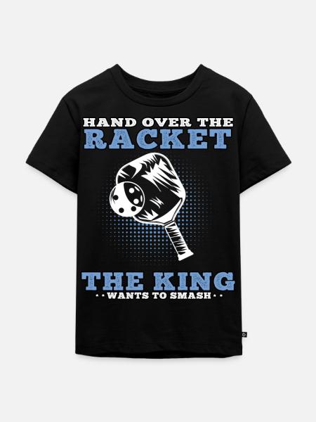 Pickelball König schmettern Pickleball - Kinder Premium Bio T-Shirt - Schwarz