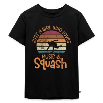 Joueur de squash Badminton Sports Gift - T-shirt Premium bio Enfant - noir - Devant - Mikhail (115cm)