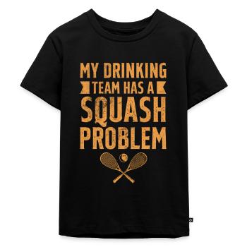 Joueur de squash Badminton Sports Gift - T-shirt Premium bio Enfant - noir - Devant - Mikhail (115cm)