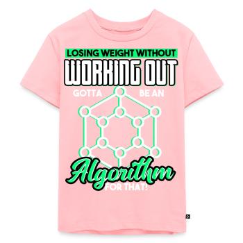 Losing Weight Without Working Out Gotta Algorithm - Kids Premium Organic T-Shirt - rose - Front - AI Model Kid Female (0cm)