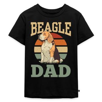 Beagle Papa Beagles Puppy Dog Lovers - T-shirt Premium bio Enfant - noir - Devant - Mikhail (115cm)