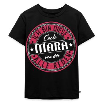Mara Geschenkidee Geschenk Geburtstag - Kinder Premium Bio T-Shirt - Schwarz - Vorne - Mikhail (115cm)