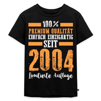 2004 19 Jahre Geburtstag - Kinder Premium Bio T-Shirt - Schwarz - Vorne - Mikhail (115cm)
