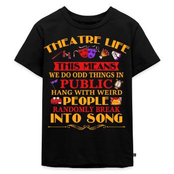 Broadway, musical, teaternørd - Premium økologisk T-shirt til børn - sort - Foran - Mikhail (115cm)