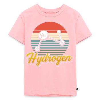 Wasserstoff Element Energie Hydrogen - Kinder Premium Bio T-Shirt - Rosa - Vorne - AI Model Kid Female (0cm)