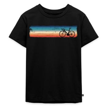 Biking Retro Style Cycling Vintage - Kids Premium Organic T-Shirt - black - Front - Mikhail (115cm)