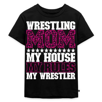 Wrestling Mom Ringen Ringer - Kinder Premium Bio T-Shirt - Schwarz - Vorne - Mikhail (115cm)