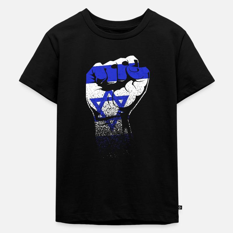 Israel Faust Jerusalem Hebräisch Wahrer Jude - Kinder Premium Bio T-Shirt - Schwarz