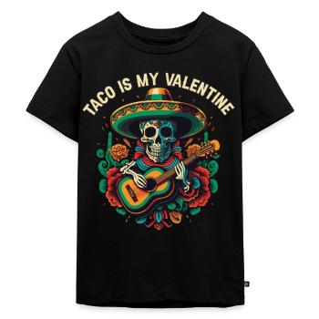 Taco est mon mangeur de tacos de la Saint-Valentin Nourriture mexicaine Foodi - T-shirt Premium bio Enfant - noir - Devant - Mikhail (115cm)
