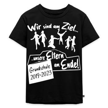 Grundschule Abschluss 4.Klasse Abgänger - Kinder Premium Bio T-Shirt - Schwarz - Vorne - Mikhail (115cm)
