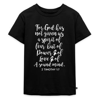Bible Bible Versets chrétiens Don de Jésus - T-shirt Premium bio Enfant - noir - Devant - Mikhail (115cm)