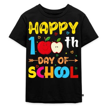 100 days school child school beginners - Kids Premium Organic T-Shirt - black - Front - Mikhail (115cm)