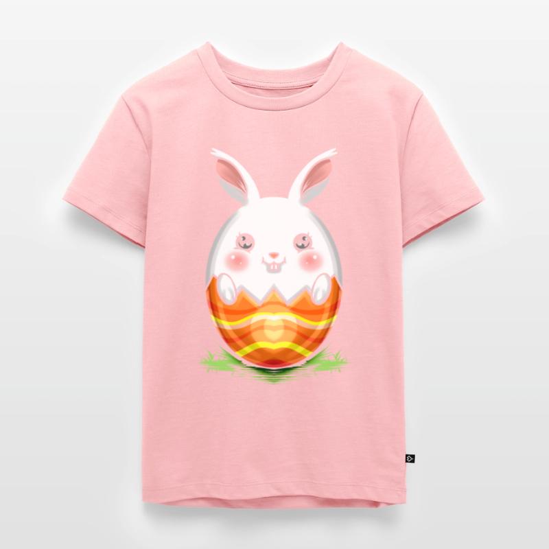 Painted Easter Rabbit Egg On Easter Kids Premium Organic T-Shirt