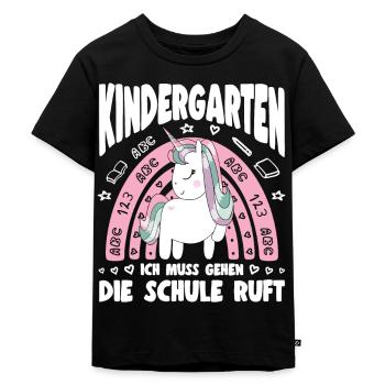 Bye Kita Abgänger 2026 Mädchen Kita Abschied - Kinder Premium Bio T-Shirt - Schwarz - Vorne - Mikhail (115cm)