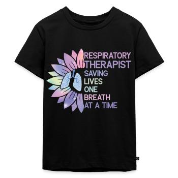 Respiratoriske terapeuter - Premium økologisk T-skjorte for barn - svart - Foran - Mikhail (115cm)