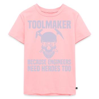 Cnc Milling Machine Cutting Mechanic - Kids Premium Organic T-Shirt - rose - Front - AI Model Kid Female (0cm)