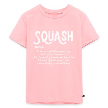 Squash Player Badminton Sports Gift - Kids Premium Organic T-Shirt - rose - Front - AI Model Kid Female (0cm)