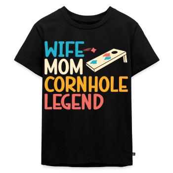 Cornhole - Kinder Premium Bio T-Shirt - Schwarz - Vorne - Mikhail (115cm)
