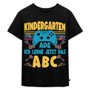Kindergarten Ade Bye Kita Abgänger 2026 Junge - Kinder Premium Bio T-Shirt - Schwarz - Vorne - Mikhail (115cm)