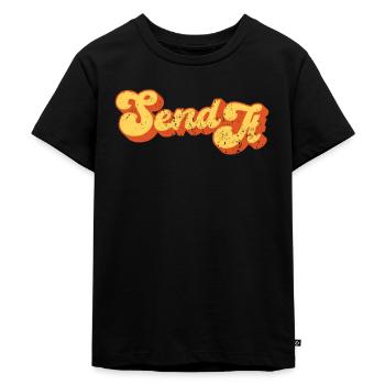 Envoyez-le rétro Envoi complet - T-shirt Premium bio Enfant - noir - Devant - Mikhail (115cm)