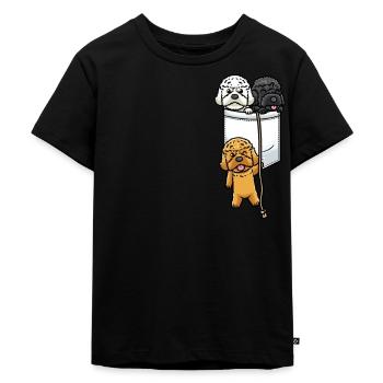 Cockapoo Chien dans le sac - T-shirt Premium bio Enfant - noir - Devant - Mikhail (115cm)