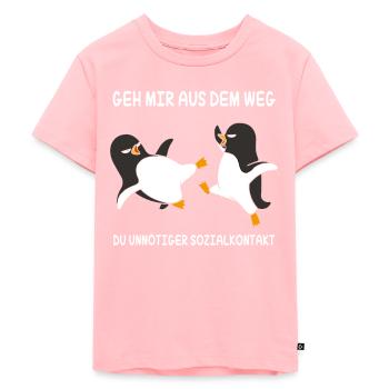 Geh mir aus dem Weg unnötiger Sozialkontakt - Kinder Premium Bio T-Shirt - Rosa - Vorne - AI Model Kid Female (0cm)