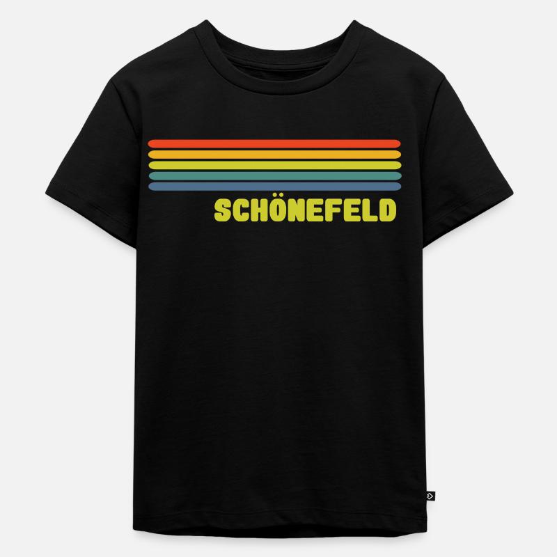 Schönefeld Regenbogen - Kinder Premium Bio T-Shirt - Schwarz