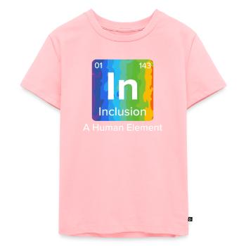Inklusion Solidarität Mitgefühl für handicap - Kinder Premium Bio T-Shirt - Rosa - Vorne - AI Model Kid Female (0cm)
