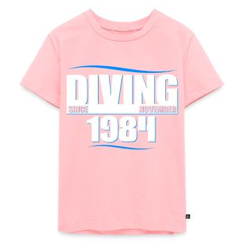Diver Birthday - Diving since November 1984 - Kids Premium Organic T-Shirt - rose - Front - AI Model Kid Female (0cm)