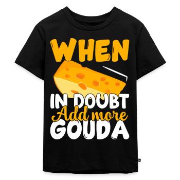 Fromage Dire Fromage Amour Fromage Fan Blagues sur le fromage - T-shirt Premium bio Enfant - noir - Devant - Mikhail (115cm)