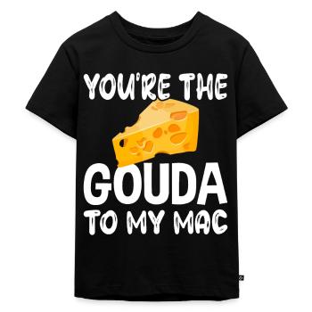 Gouda Käse Besessenheit Käsesucht Gouda Sucht - Kinder Premium Bio T-Shirt - Schwarz - Vorne - Mikhail (115cm)