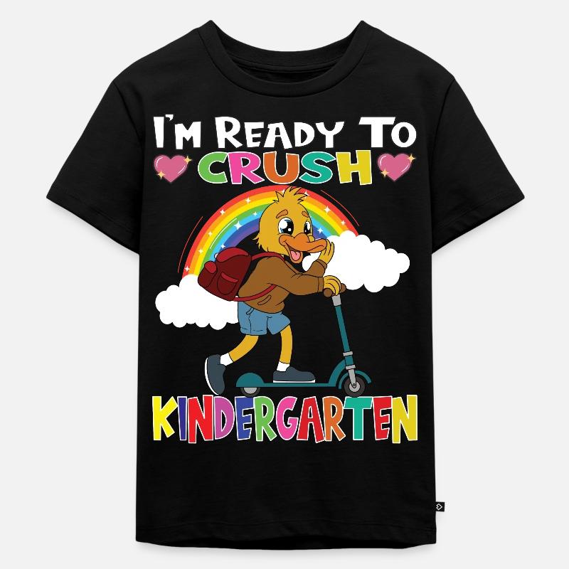 And med scooter Jeg er klar til at knuse børnehaven - Premium økologisk T-shirt til børn - sort