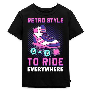 Roller Skating Roller Derby Roller Skating Sports - T-shirt Premium bio Enfant - noir - Devant - Mikhail (115cm)