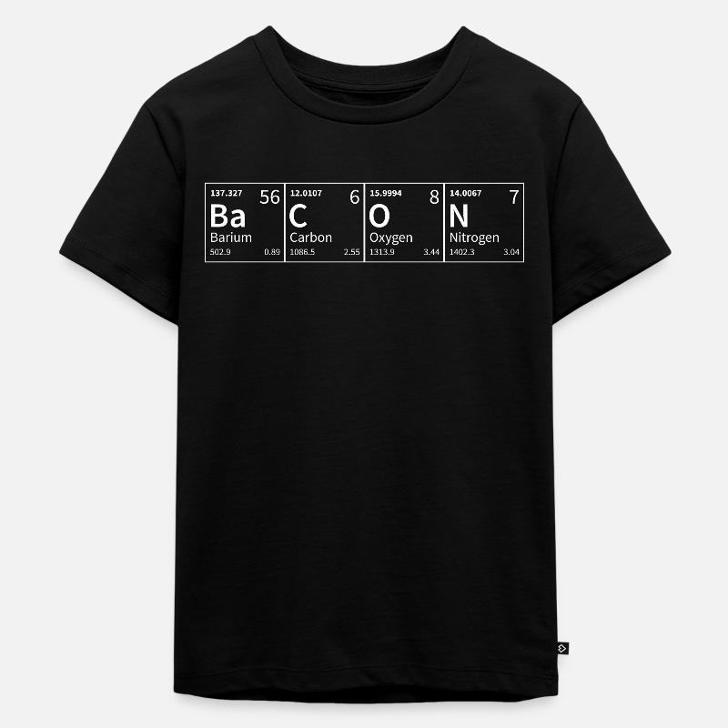 Le bacon dans les éléments chimiques Plus drôle - T-shirt Premium bio Enfant - noir
