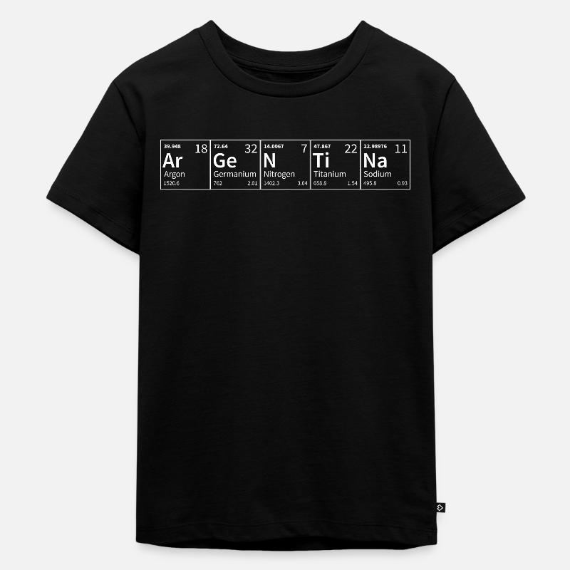 Argentinien in Chemical Elements Funny - Kinder Premium Bio T-Shirt - Schwarz