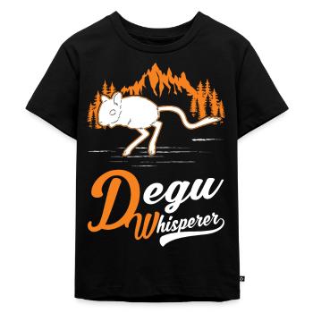 Degu Flüsterer Walddegu - Kinder Premium Bio T-Shirt - Schwarz - Vorne - Mikhail (115cm)