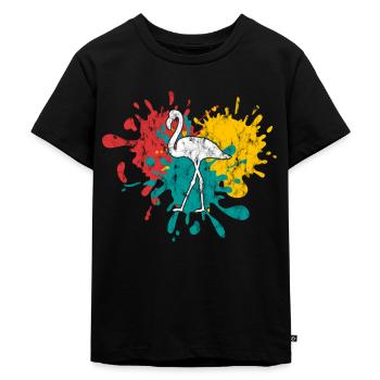 Flamant - T-shirt Premium bio Enfant - noir - Devant - Mikhail (115cm)
