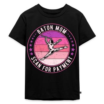 Baton Twirling Rod Turning Baton Maman - T-shirt Premium bio Enfant - noir - Devant - Mikhail (115cm)