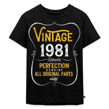 Anniversaire 42 Anniversaire né en 1981 - T-shirt Premium bio Enfant - noir - Devant - Mikhail (115cm)