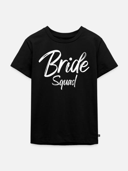 Bride Squad Braut Team Bride - Kinder Premium Bio T-Shirt - Schwarz