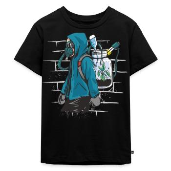 Earth Day Umweltschützer Öko Naturschutz Grafik - Kinder Premium Bio T-Shirt - Schwarz - Vorne - Mikhail (115cm)