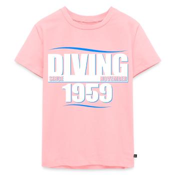 Diver Birthday - Diving since November 1959 - Kids Premium Organic T-Shirt - rose - Front - AI Model Kid Female (0cm)