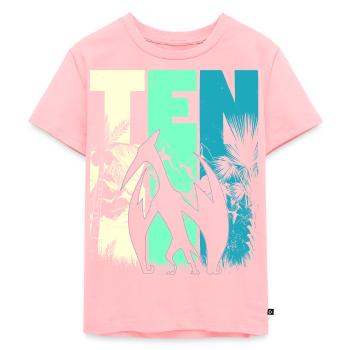 ptérodactyle 10 ans garçon 10e anniversaire - T-shirt Premium bio Enfant - rose - Devant - AI Model Kid Female (0cm)