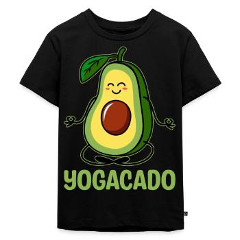 Yogacado Avocado Guacamole Lovers Avocados - Kids Premium Organic T-Shirt - black - Front - Mikhail (115cm)