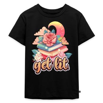Obtenez Lit Book Lover Rat de bibliothèque et lecteur - T-shirt Premium bio Enfant - noir - Devant - Mikhail (115cm)