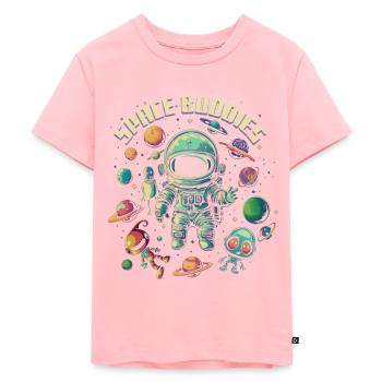 Space Buddies - Planètes, astronautes et extraterrestres - T-shirt Premium bio Enfant - rose - Devant - AI Model Kid Female (0cm)