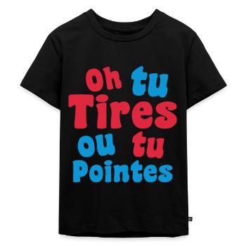 Cadeau pétanque tireur drole joueur pétanque fan - T-shirt Premium bio Enfant - noir - Devant - Mikhail (115cm)