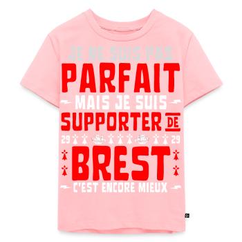 Supporter Brest Ultras Football - T-shirt Premium bio Enfant - rose - Devant - AI Model Kid Female (0cm)