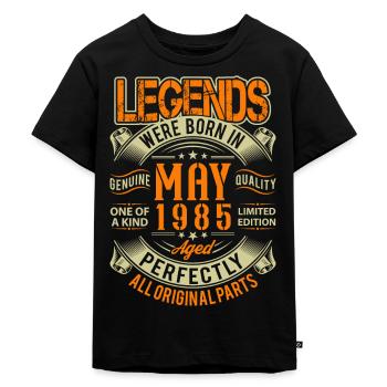 1985 Mai Birthday Legend - T-shirt Premium bio Enfant - noir - Devant - Mikhail (115cm)